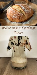 sour dough starter and finished loaf