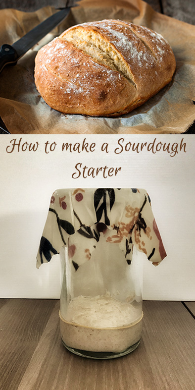 sour dough starter and finished loaf