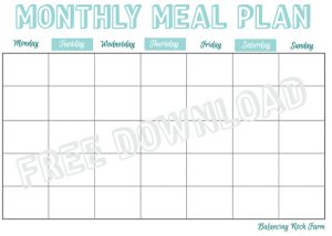 Monthly Meal Planner